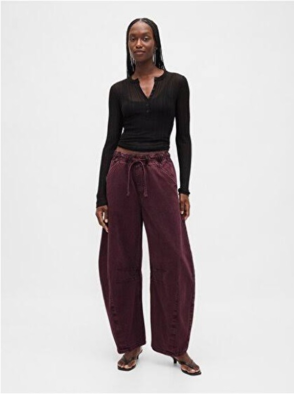 GAP Ultrasoft Horseshoe Denim Pants in Purple